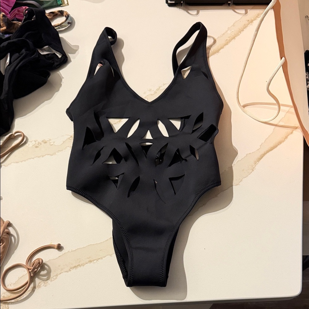 GIGI C Black Cutout Swimsuit